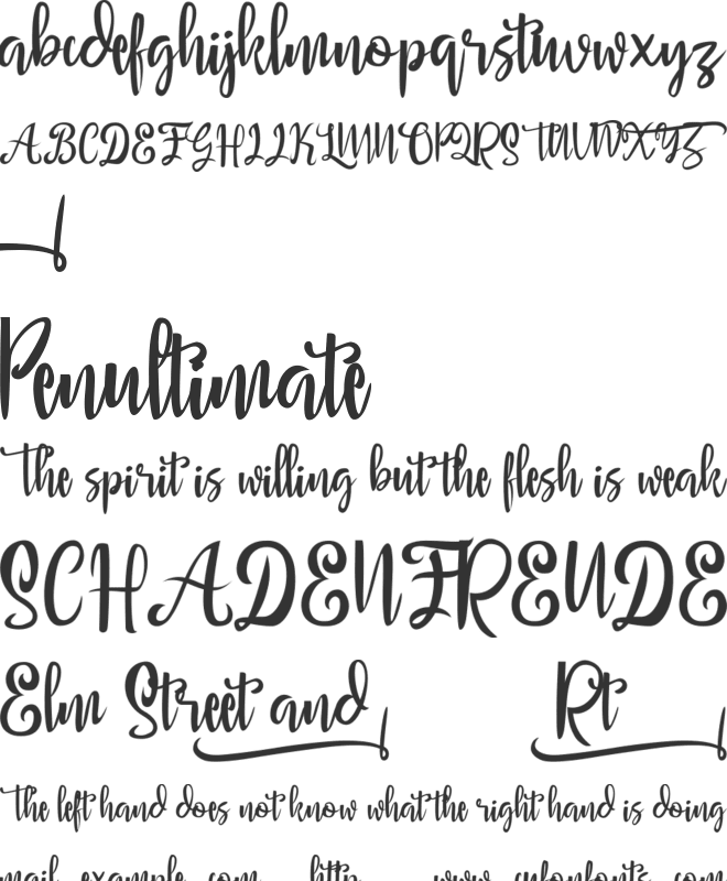 Wanipiro font preview