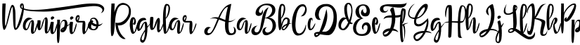 Wanipiro Regular font