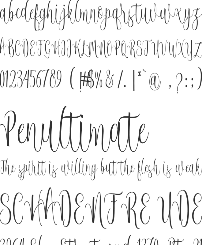 Wittering on Free font preview