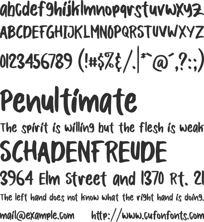 Boldey Typeface font preview