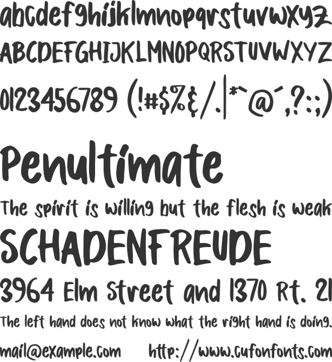 Boldey Typeface font preview