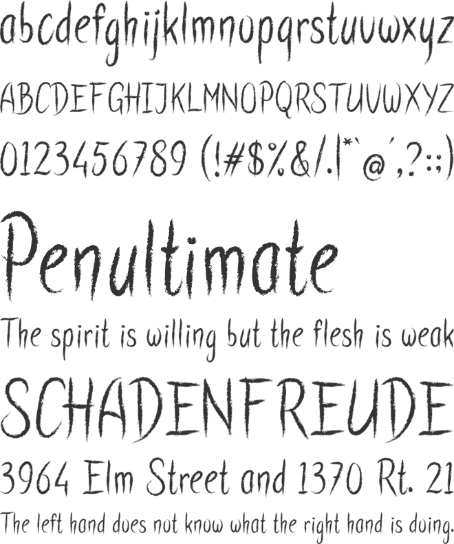 Simple Chalk font preview