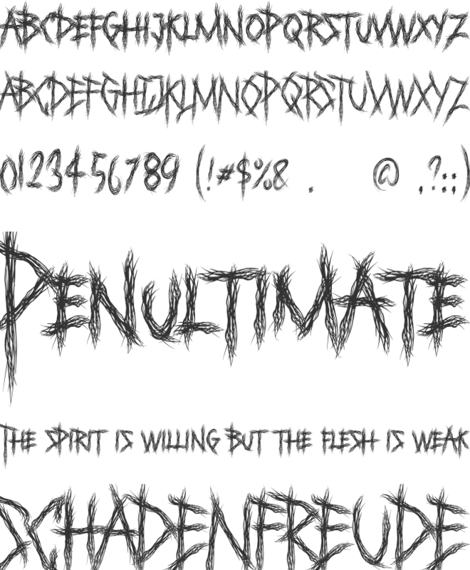 Darkside font preview