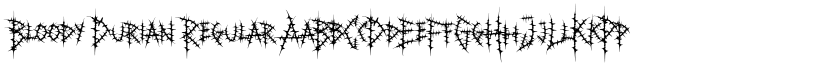 Bloody Durian Regular font