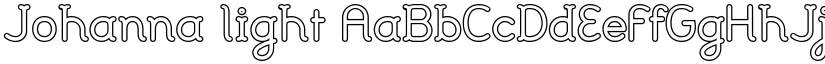 Johanna light font