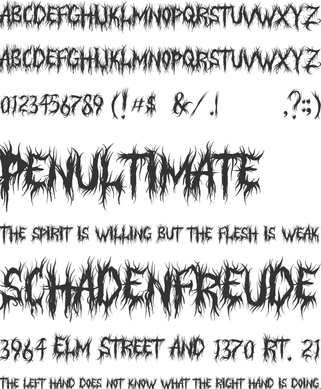 Judgement Territory font preview