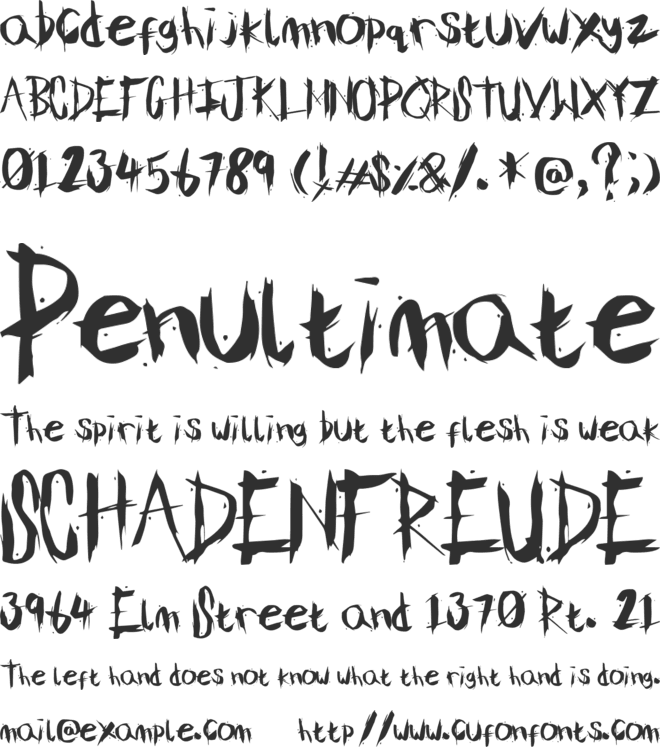 RustyDagger font preview