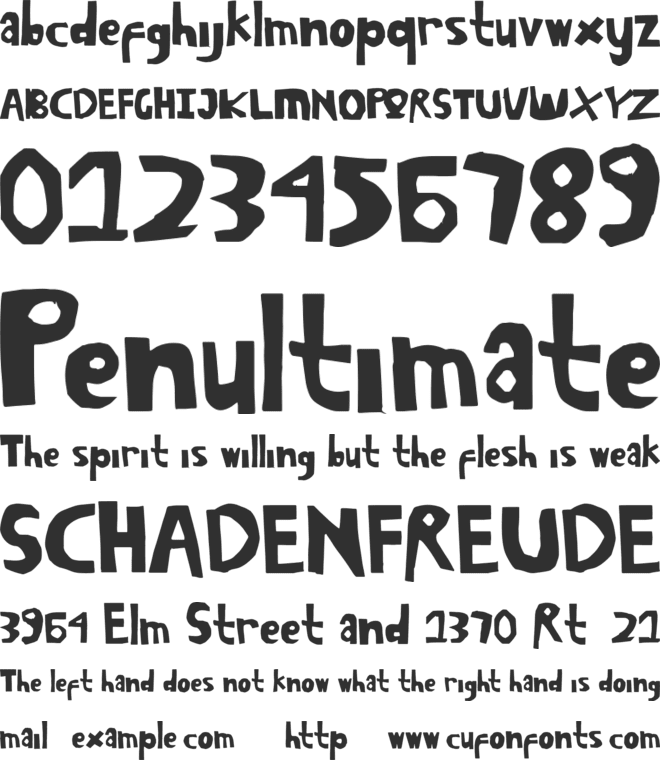 Skitcut font preview
