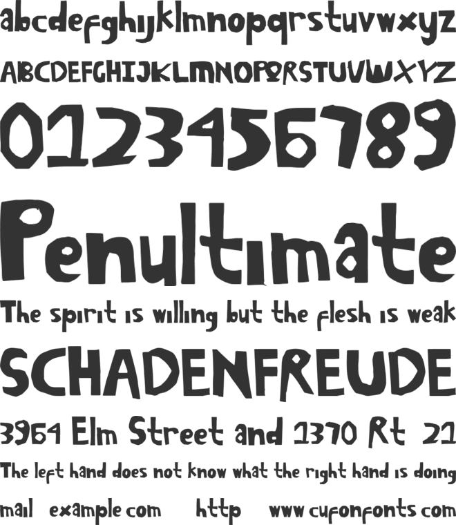 Skitcut font preview