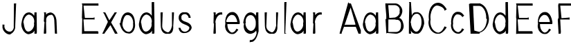 Jan Exodus regular font
