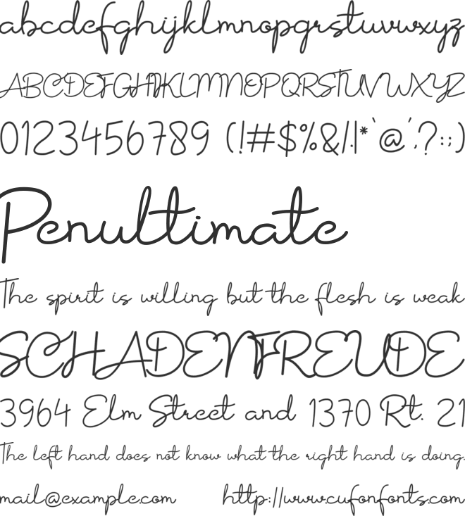 Sentay font preview