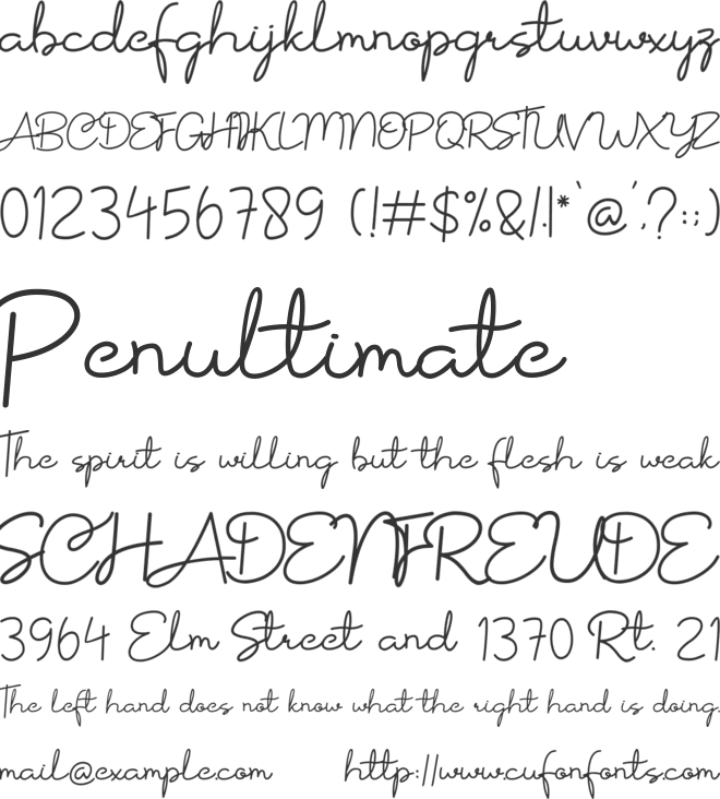 Sentay font preview