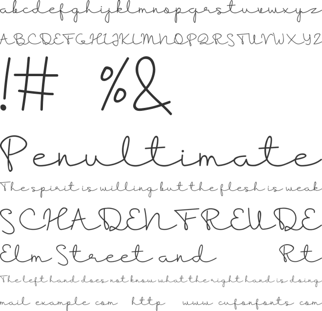 Bielifild font preview