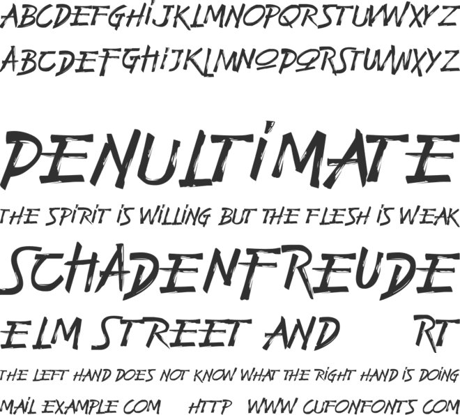 Bodhi font preview