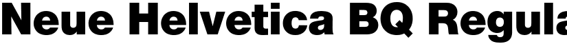 Neue Helvetica BQ Regular font