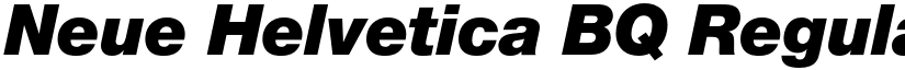 Neue Helvetica BQ Regular font