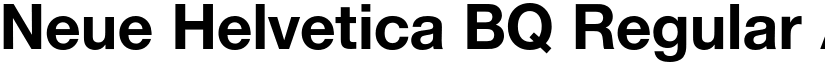 Neue Helvetica BQ Regular font