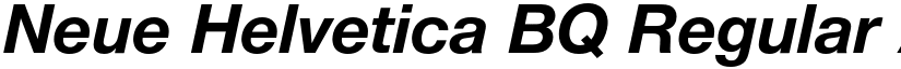 Neue Helvetica BQ Regular font