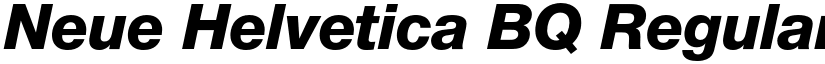 Neue Helvetica BQ Regular font