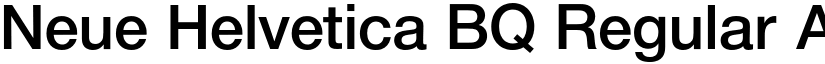 Neue Helvetica BQ Regular font