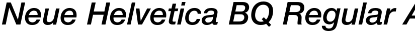 Neue Helvetica BQ Regular font