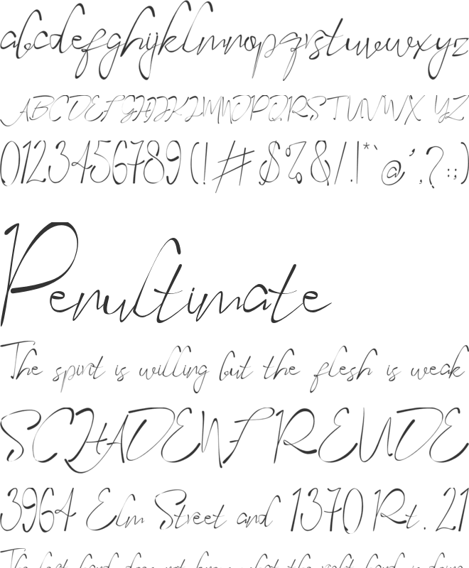 Arra Yasmine font preview