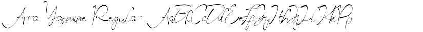 Arra Yasmine Regular font
