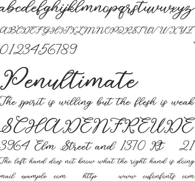 Say love font preview