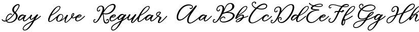 Say love Regular font