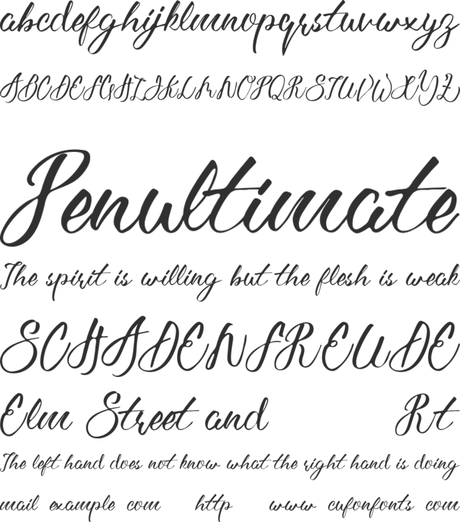 Sterling Free font preview
