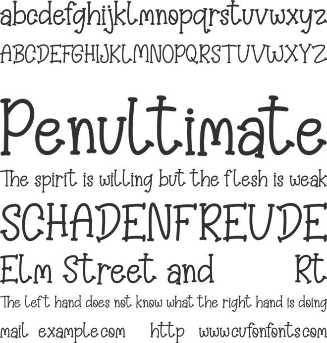 Kindness font preview
