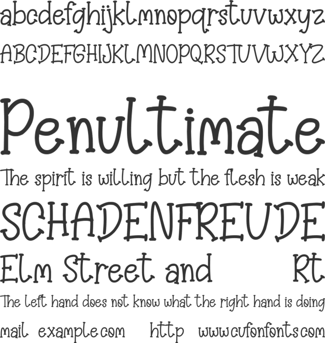 Kindness font preview