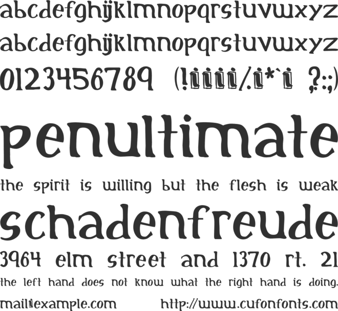 Initial font preview