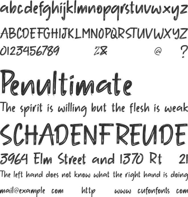 SpiderBrush font preview