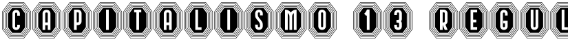 Capitalismo 13 Regular font