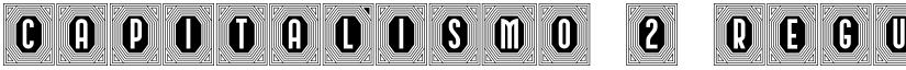 Capitalismo 2 Regular font