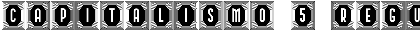 Capitalismo 5 Regular font