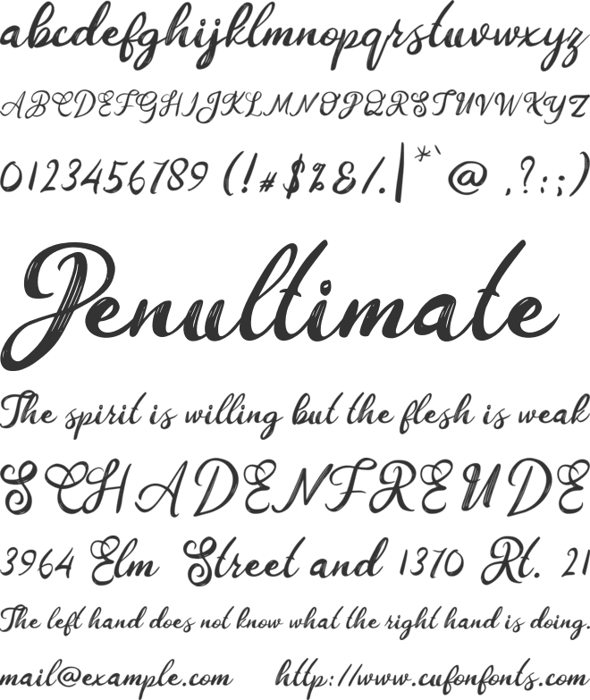 Bedec font preview
