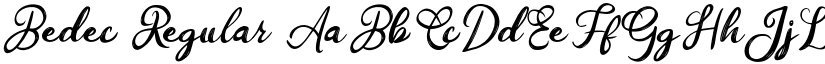 Bedec Regular font