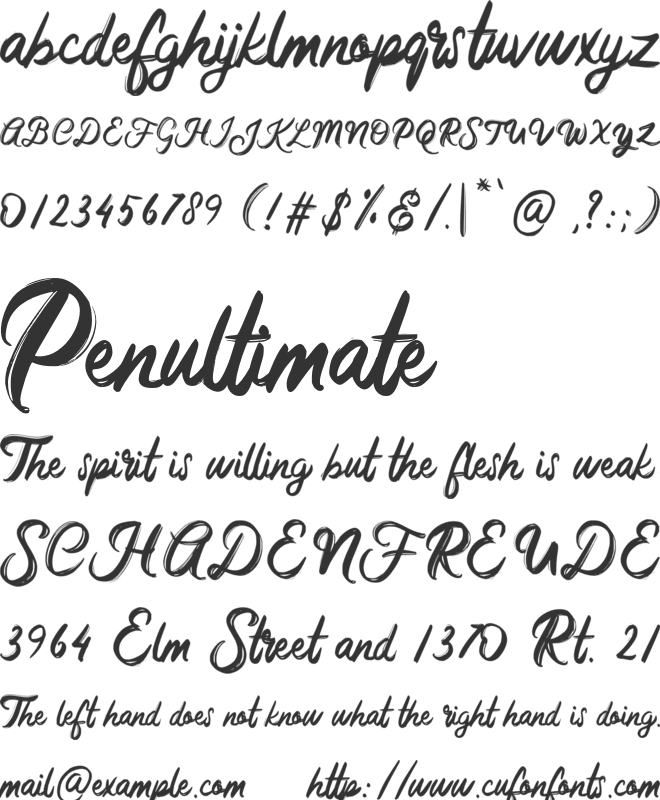 Arsa font preview