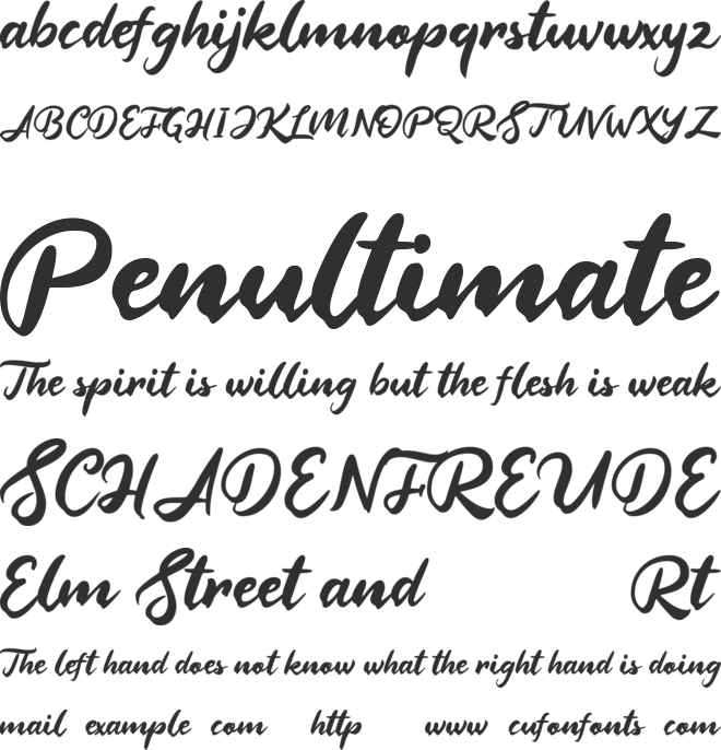 Nightland font preview