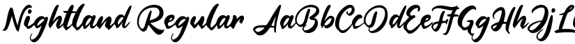Nightland Regular font