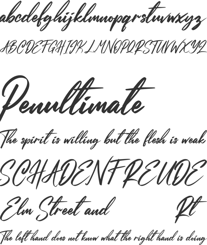 Evallia font preview