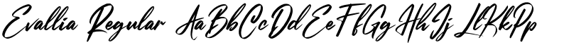 Evallia Regular font