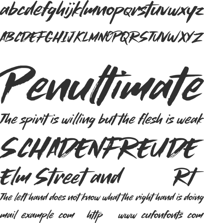 Willmad Friday font preview