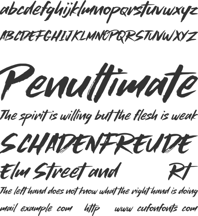 Willmad Friday font preview