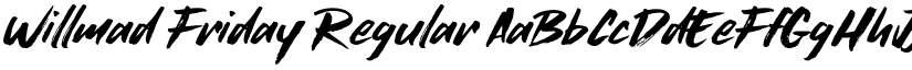 Willmad Friday Regular font