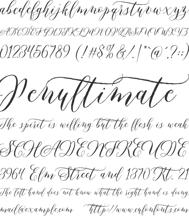 Moonfrost font preview