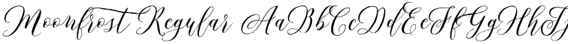 Moonfrost Regular font