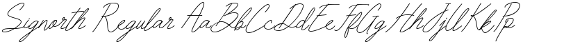 Signorth Regular font